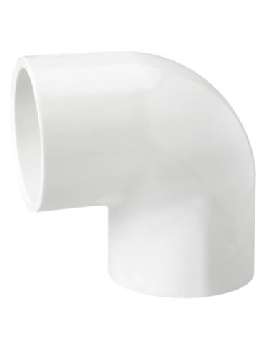 Codo 90° pegar PVC presión blanco 16 mm