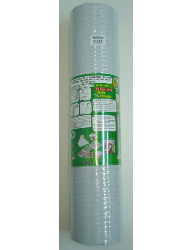 Tubo de aluminio semirígido flexible y extensible blanco 120 mm (hasta 3 m)