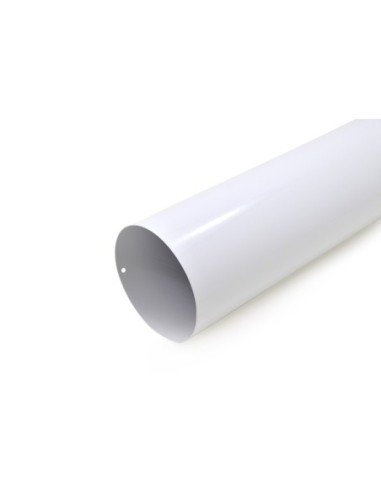 Tubo liso de aluminio blanco 100 mm x 1 m