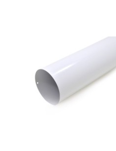 Tubo liso de aluminio blanco 110 mm x 0