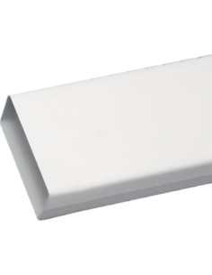 Tubo rectangular de PVC blanco 110 x 55 mm y 0