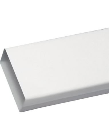 Tubo rectangular de PVC blanco 110 x 55 mm y 0