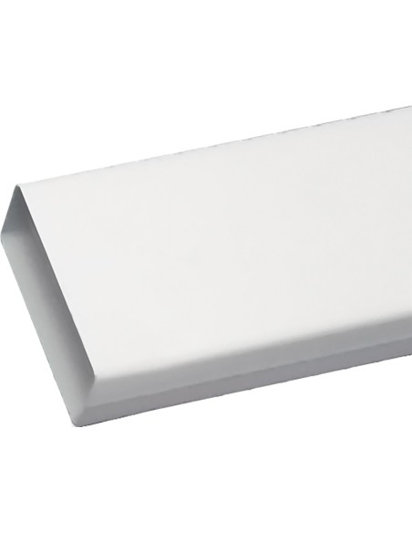 Tubo rectangular de PVC blanco 110 x 55 mm y 0