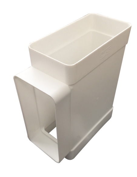 Te de 3 bocas iguales de PVC blanco 147 x 70 mm