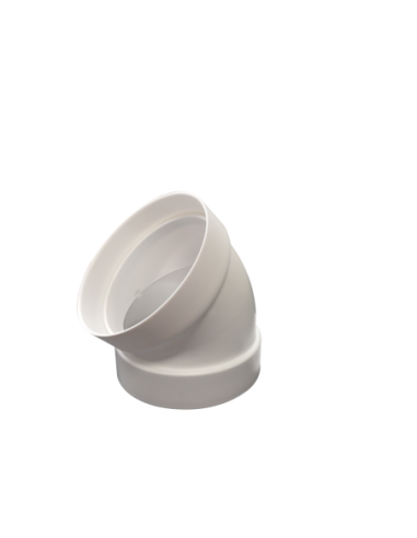 Codo de 45° de PVC blanco 100 mm