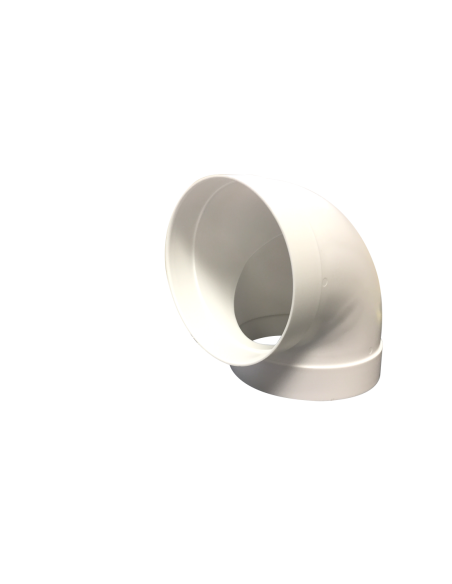 Codo de 90° de PVC blanco 100 mm