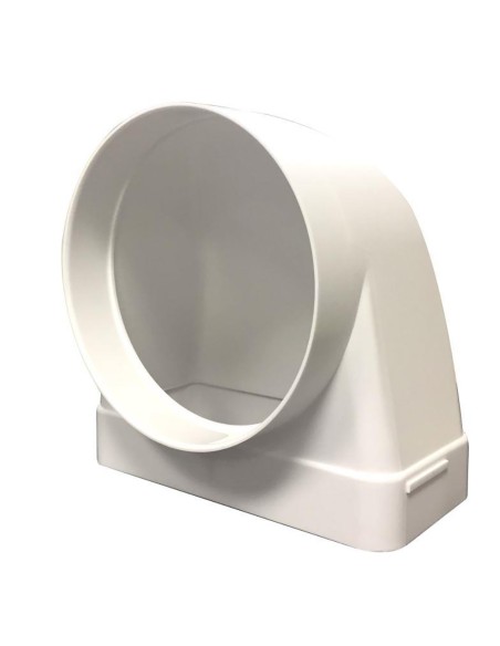 Codo mixto de PVC blanco 100/110x 55 mm