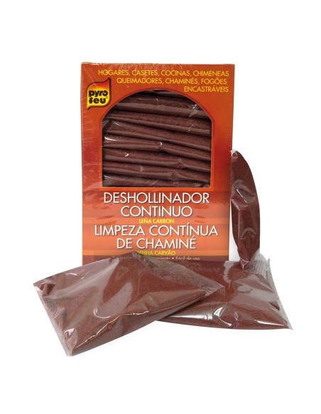 Pyrofeu Deshollinamiento Lítico para Limpieza y Mantenimiento Continua de Chimeneas - Caja 14 unidades