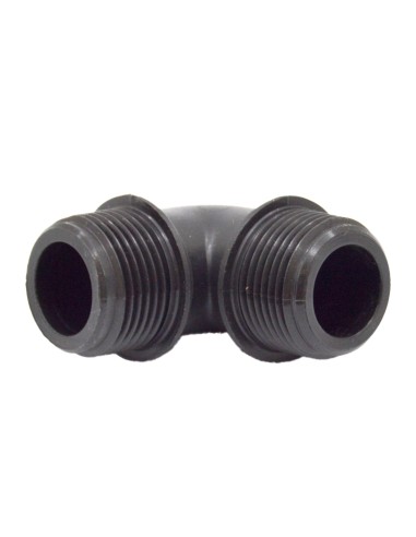 Codo de polietileno de 90° con roscas macho - S&M Garden