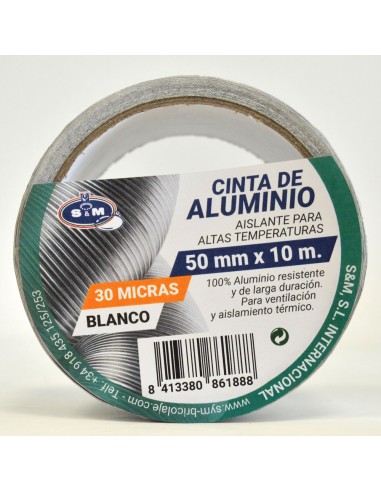 Cinta de aluminio para sellar 50 mm x 10 m