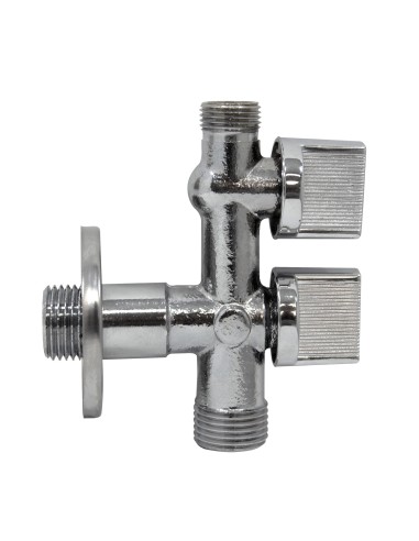 Grifo combinado tradicional con doble llave de escuadra | S&M Plumbing
