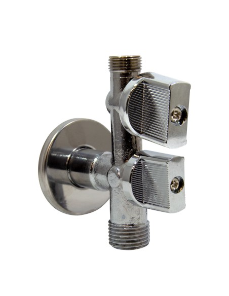 Grifo combinado tradicional con doble llave de escuadra | S&M Plumbing