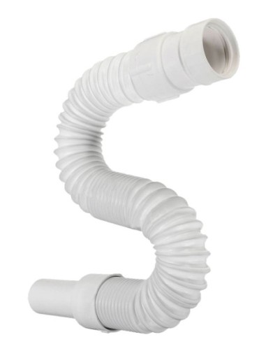 Sifón blanco orientable y extensible 35-80 cm - H 1 1/4''