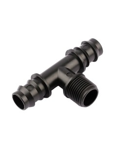 Te de 16 mm con conexión central roscada de 1/2" | S&M Garden