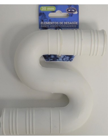 Desagüe flexible cerrado con salida vertical - 25 x 30 mm
