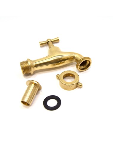 Grifo regulable de latón con toma para manguera | S&M Garden