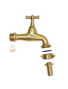 Grifo Regulable para Mangueras Latón 1/2'' - Blister 2