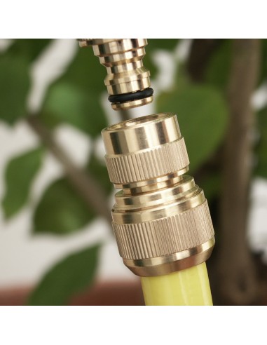 Conector automático de latón con rosca macho | S&M Garden