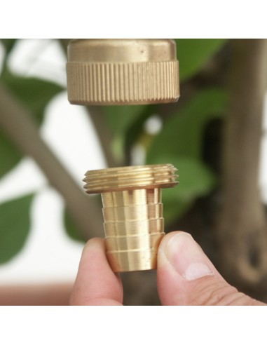 Rácor de latón con rosca macho para grifo y manguera | S&M Garden