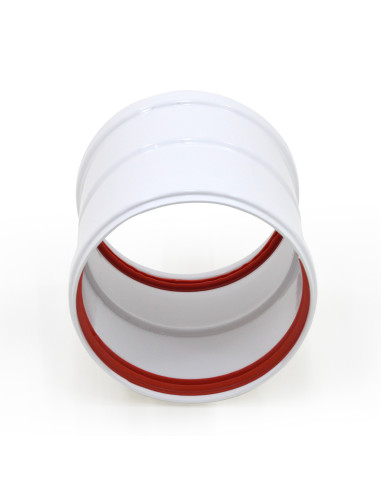 Union de aluminio blanco de 100 mm