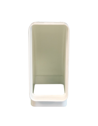 Codo rectangular horizontal de PVC blanco 110 x 55 mm