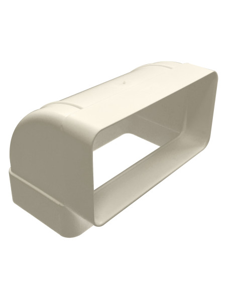 Codo rectangular de PVC blanco 110 x 55 mm