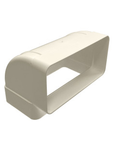 Codo rectangular de PVC blanco 147 x 70 mm