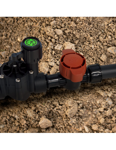 Llave de paso de polietileno para electroválvula | S&M Garden