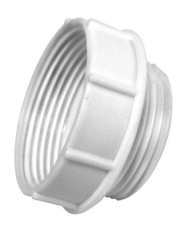 Reducción roscada de polipropileno blanco - H 1 1/2'' a M 1 1/4''