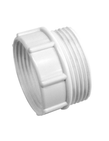 Reducción roscada de polipropileno blanco - H 1 1/4'' a M 1 1/2''