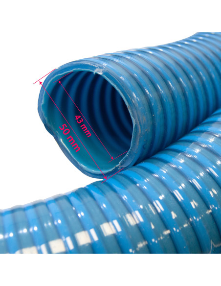 Tubería flexible de PVC azul para piscinas | S&M Garden