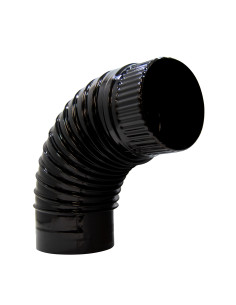 Codo vitrificado anticondensación 90° de color negro | S&M Fire 2