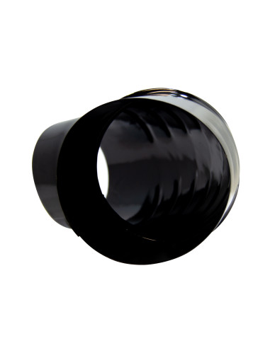 Codo vitrificado anticondensación 72° de color negro | S&M Fire