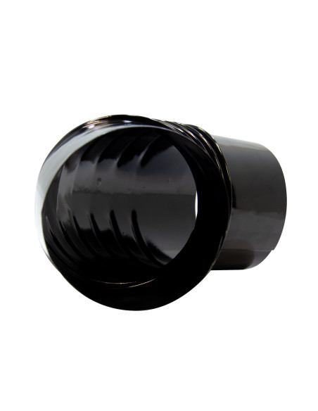 Codo vitrificado anticondensación 72° de color negro | S&M Fire