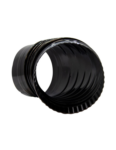 Codo vitrificado anticondensación 45° de color negro | S&M Fire