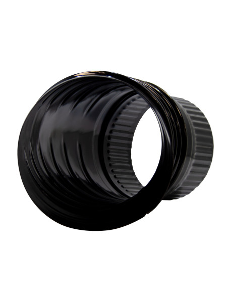 Codo vitrificado anticondensación 45° de color negro | S&M Fire