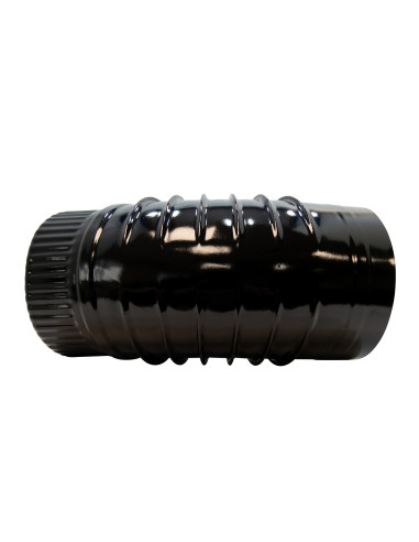 Codo vitrificado anticondensación 45° de color negro | S&M Fire