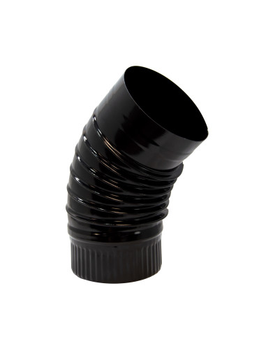 Codo vitrificado anticondensación 45° de color negro | S&M Fire