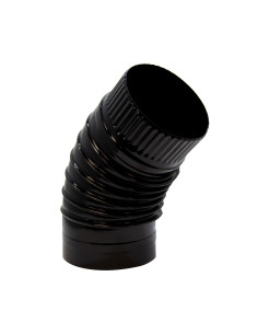 Codo vitrificado anticondensación 45° de color negro | S&M Fire 2