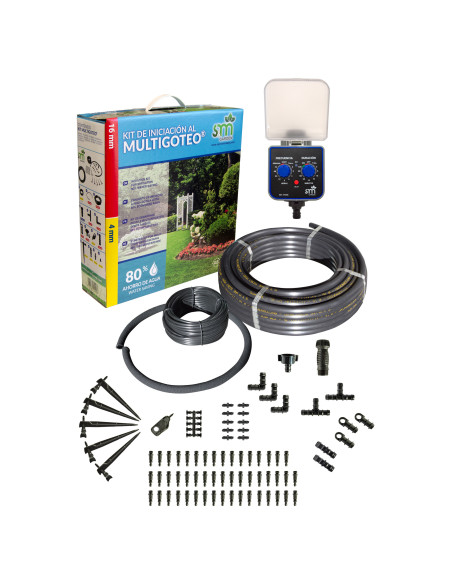 Kit de iniciación al riego por goteo + Programador | S&M Garden