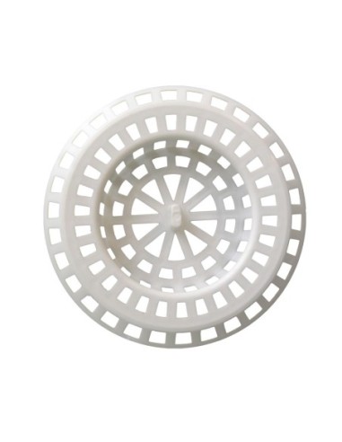 Rejilla de plástico blanco para lavabo - 80 x 45 mm