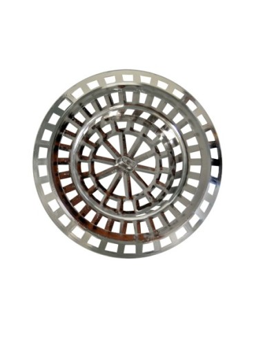 Rejilla de plástico cromado para lavabo - 80 x 45 mm