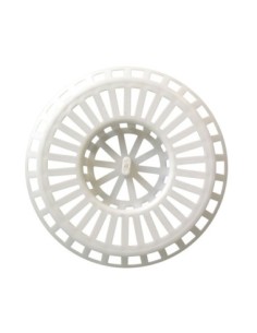 Rejilla de plástico blanco para lavabo - 80 x 35 mm