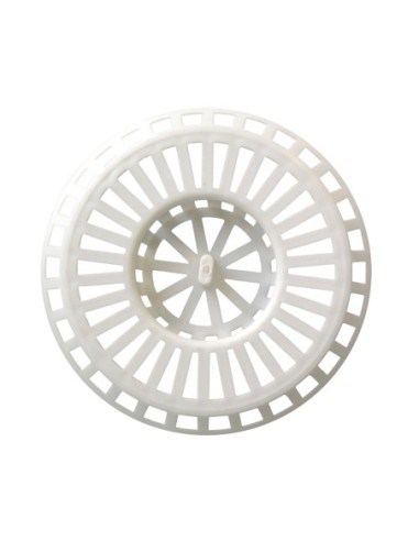 Rejilla de plástico blanco para lavabo - 80 x 35 mm