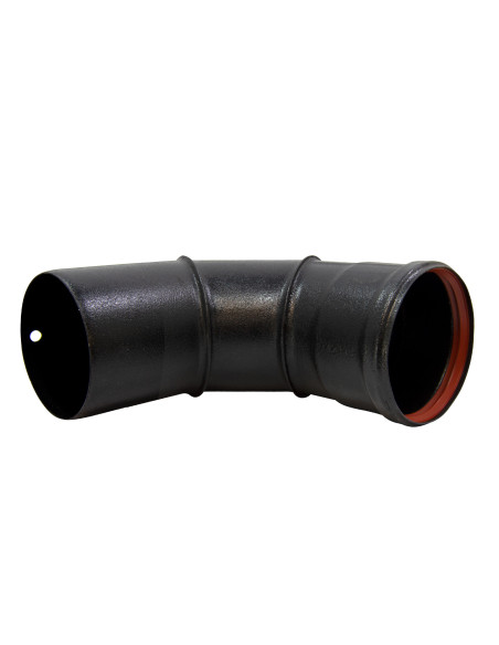 Codo esmaltado negro anticondensación 90° | S&M Fire