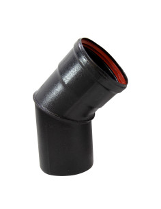 Codo esmaltado negro anticondensación 45° | S&M Fire 2