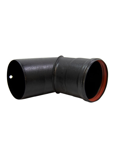 Codo esmaltado negro anticondensación 45° | S&M Fire