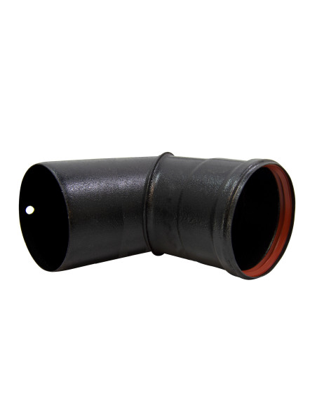 Codo esmaltado negro anticondensación 45° | S&M Fire