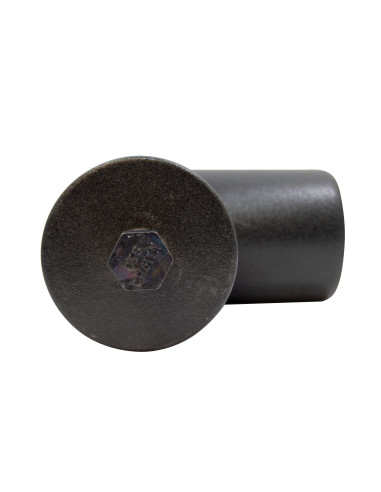 Te macho-hembra-macho esmaltado negro con tapón | S&M Fire