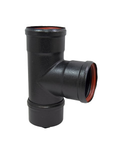 Te macho-hembra-hembra esmaltado negro con tapón | S&M Fire 2